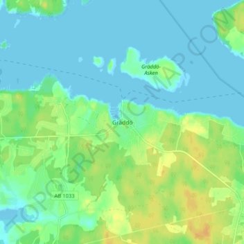 Gräddö topographic map, elevation, terrain