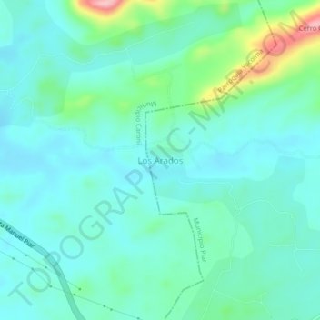 Los Arados topographic map, elevation, terrain
