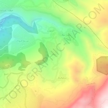 Toula topographic map, elevation, terrain