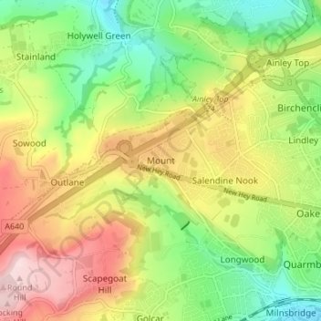Mount topographic map, elevation, terrain