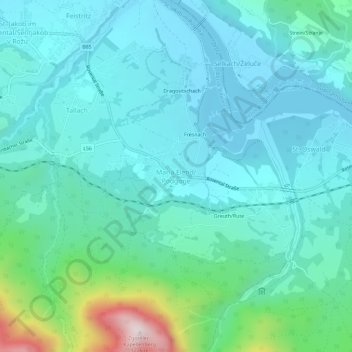 Maria Elend topographic map, elevation, terrain