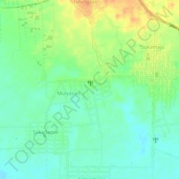 Wonosari topographic map, elevation, terrain