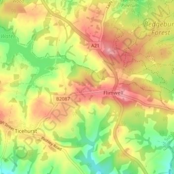 Union Street topographic map, elevation, terrain