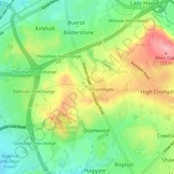 Summit topographic map, elevation, terrain