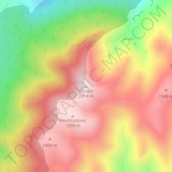 Obispo topographic map, elevation, terrain