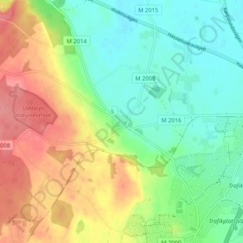 Skepparslöv topographic map, elevation, terrain