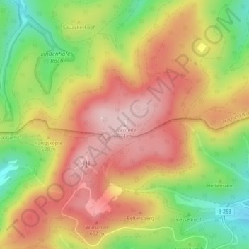 Sackpfeife topographic map, elevation, terrain