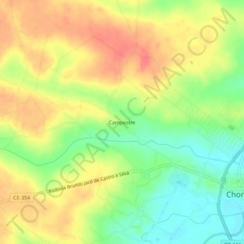 Campestre topographic map, elevation, terrain