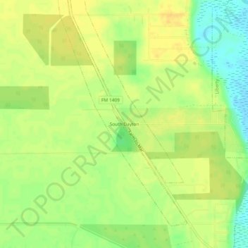 South Dayton topographic map, elevation, terrain