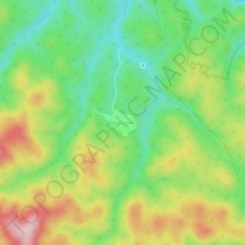 Brashlyan topographic map, elevation, terrain