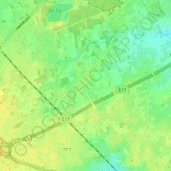 Den Doorn topographic map, elevation, terrain