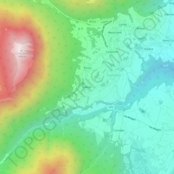 Balbido topographic map, elevation, terrain