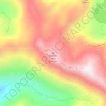 Sturgill Peak topographic map, elevation, terrain