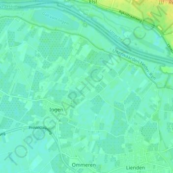 Hoog Kana topographic map, elevation, terrain