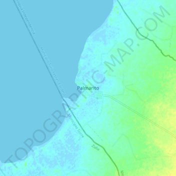 Palmarito topographic map, elevation, terrain