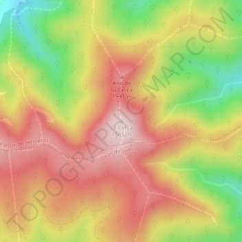 La Cerca topographic map, elevation, terrain
