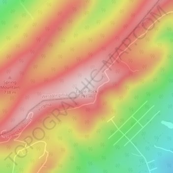 Eagle Rock topographic map, elevation, terrain