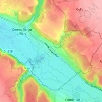 La Cardourie topographic map, elevation, terrain