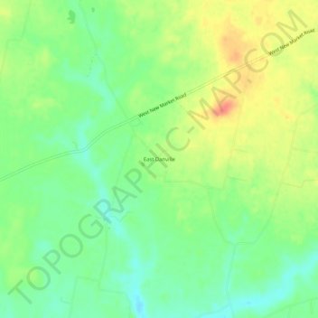 East Danville topographic map, elevation, terrain