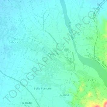Matthieu topographic map, elevation, terrain