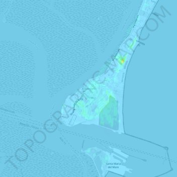 Alberoni topographic map, elevation, terrain