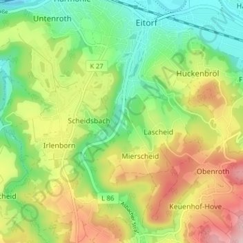 Welterode topographic map, elevation, terrain