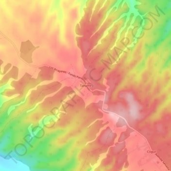 Tanumé topographic map, elevation, terrain