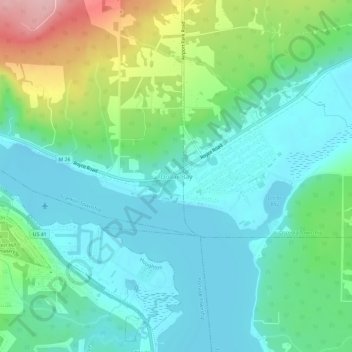 Dollar Bay topographic map, elevation, terrain