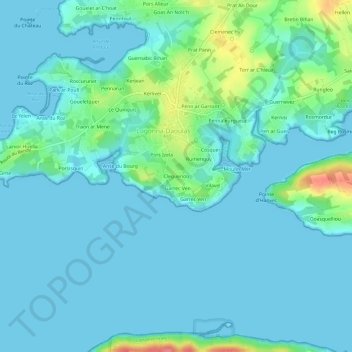 Clegueriou topographic map, elevation, terrain