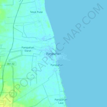 Panipahan topographic map, elevation, terrain