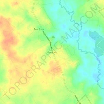 Oak Grove topographic map, elevation, terrain