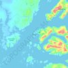 Nuuk topographic map, elevation, terrain