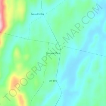 Santo Antônio topographic map, elevation, terrain