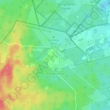 Gortel topographic map, elevation, terrain