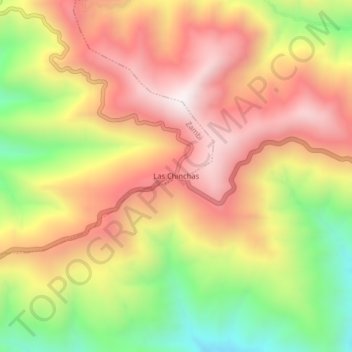 Las Chinchas topographic map, elevation, terrain