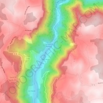 Le Ménial topographic map, elevation, terrain
