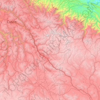 Canchis topographic map, elevation, terrain