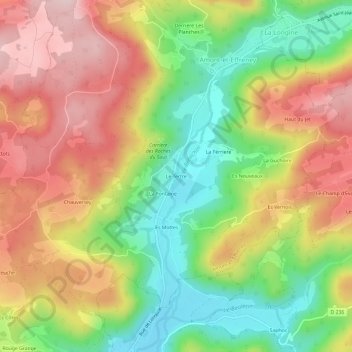 Le Tertre topographic map, elevation, terrain