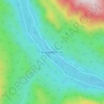Skookumchuck topographic map, elevation, terrain