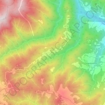 Villa topographic map, elevation, terrain