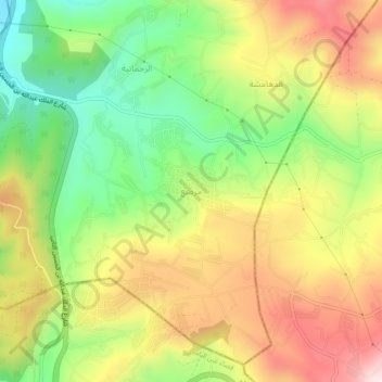 مرصع topographic map, elevation, terrain