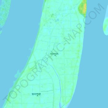 Manpura topographic map, elevation, terrain