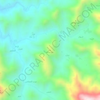Jabal Mashahah topographic map, elevation, terrain