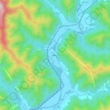 Lillydale topographic map, elevation, terrain