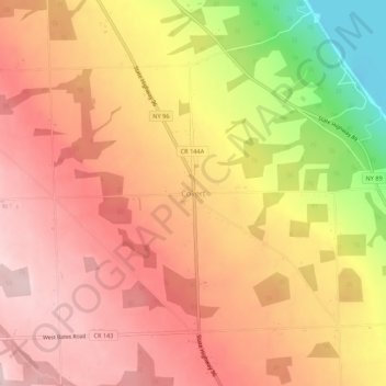 Covert topographic map, elevation, terrain
