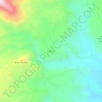 Kurra topographic map, elevation, terrain