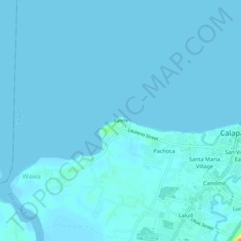 Balete topographic map, elevation, terrain