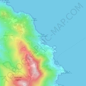 Arenella topographic map, elevation, terrain