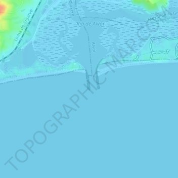 Rua da Ria topographic map, elevation, terrain