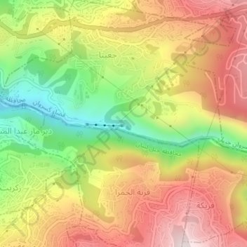 Upper cave topographic map, elevation, terrain